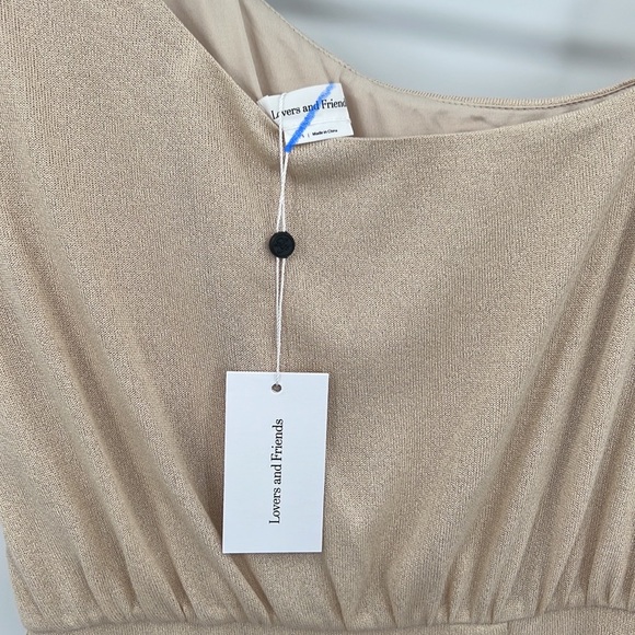 Lovers and Friends Eden Midi Dress in Natural Tan Small - Picture 9 of 9